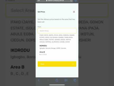 How to create delivery area on Sharply Africa poster